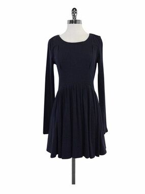 Proenza Schouler Black Fit & Flare Knit Dress Long Sleeve Size 4 (S)